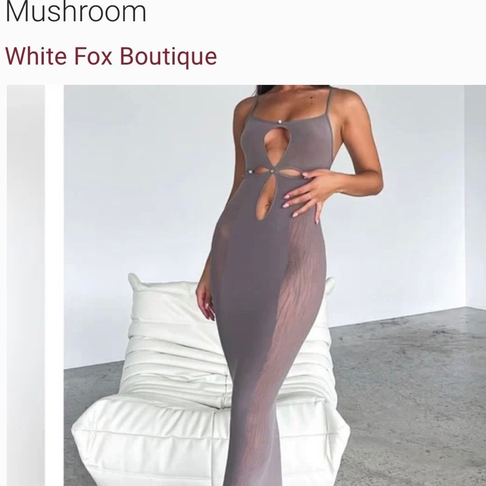 White Fox Boutique Mushroom Midi Dress